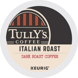 Tully's Coffee Single-Serve Coffee K-Cup, Italian Roast, Carton Of 24