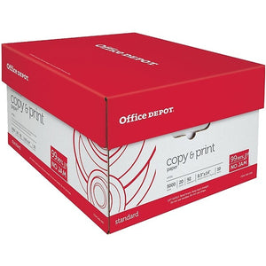 Office Depot Brand Copy And Print Paper, Legal Size Paper, 20 Lb, White, Ream Of 500 Sheets, Case Of 10 Reams