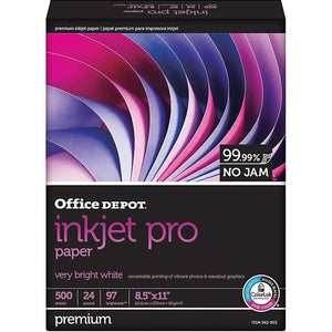 USA) 1 Ream, 500 Sheets Printer Paper, Premium 24lb, 8.5x11, White