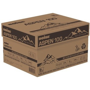 Boise ASPEN 100 Multi-Use Paper, Legal Size (8 1/2" x 14"), 20 Lb, 100% Recycled, FSC Certified, Ream Of 500 Sheets, Case Of 10 Reams
