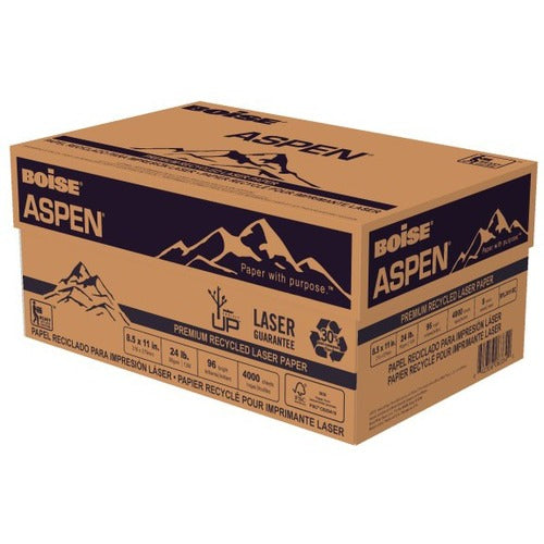 Boise Paper ASPEN Laser, Inkjet Laser Paper - White - Recycled